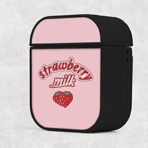 Pink Strawberry Milk Airpod Case